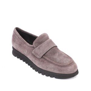 Luca Grossi 371f Gray Leather Platform Loafer Comfort Shoes